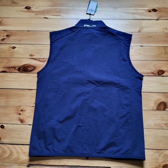 New Ralph Lauren RLX Golf Vest Mens Small Green Performance Stretch Full Zip - Picture 13 of 14